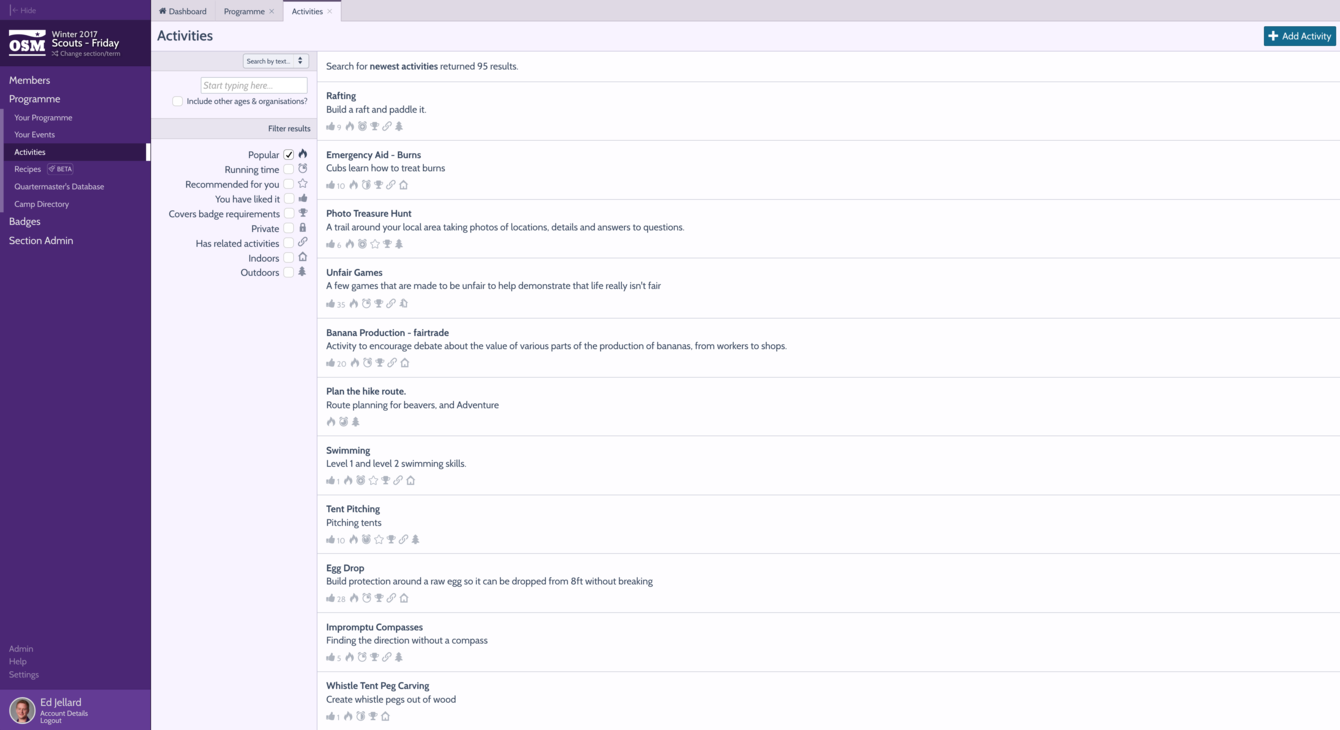 Online Scout Manager (OSM): Home